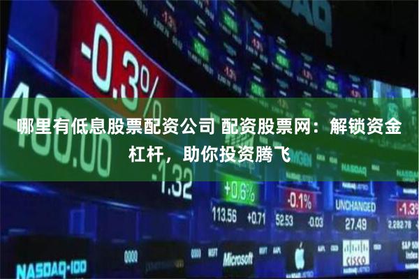 哪里有低息股票配资公司 配资股票网：解锁资金杠杆，助你投资腾飞