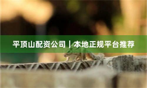 平顶山配资公司｜本地正规平台推荐