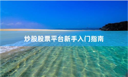 炒股股票平台新手入门指南
